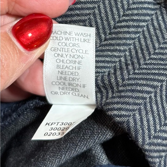 J.Jill Slim Leg Ponte Pants Gray and Navy Herringbone Small Petite (6p-8p) NWT - Picture 9 of 10